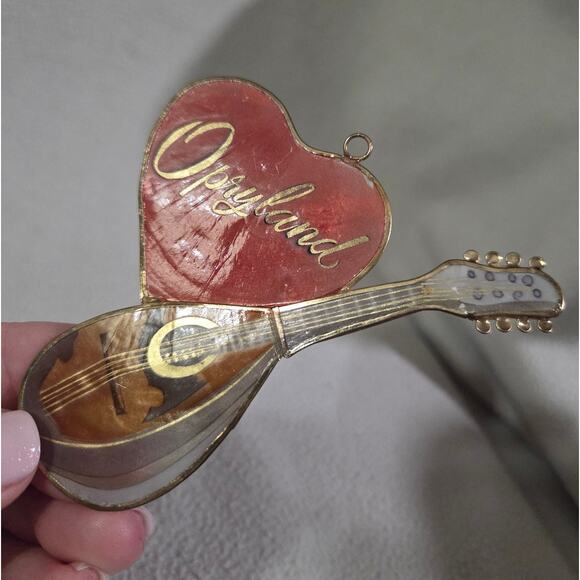 Vintage Opryland Shell Window Sun Catcher Ornament Guitar Bandurria - Picture 4 of 7